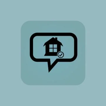 Pale blue select house message Stock Illustration