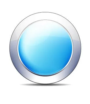 Pale Blue Shiny Button Icon, Vector Design Illustrazione stock