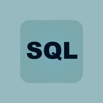 Pale blue SQL icon Illustrazione stock