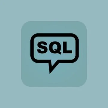 Pale blue SQL message icon Illustrazione stock