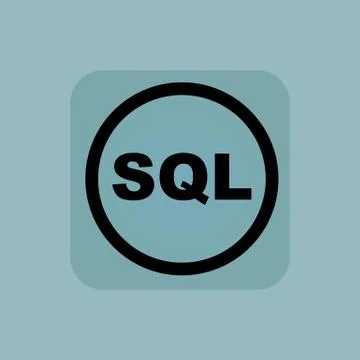 Pale blue SQL sign Illustrazione stock