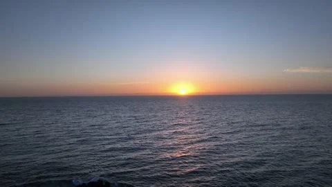 Pale Blue Sunset Over Calm Ocean with Gentle Breeze – Gran Canaria Stock Footage 309945690
