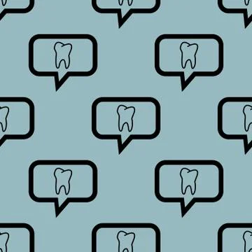 Pale blue tooth message pattern Stock Illustration