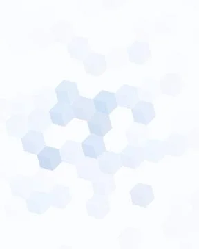 Pale blue translucent hexagons form a softly layered geometric arrangement .. Stockillustratie