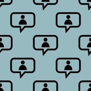 Pale blue user message pattern Illustrazione stock