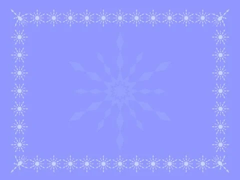 Pale blue winter background (card) with snowflakes in different shades of blue Stock Illustration