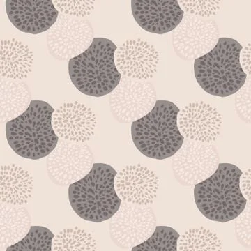 Pale dot circles seamless pattern. Pastel tones geometric artwork with simple Stockillustratie