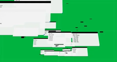 Pale-gray UI panels appearing on load, cascading, forming stacked status lists Stock Footage 327352747