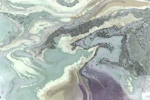Pale green agate ripple pattern. Simple marble liquid texture. Stock Illustration