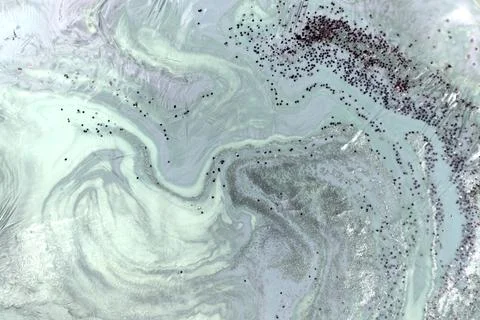 Pale green agate ripple pattern. Simple marble liquid texture. 스톡 일러스트