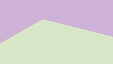A pale green angular form rises into a lavender field, producing a quiet ge.. Stock Illustration