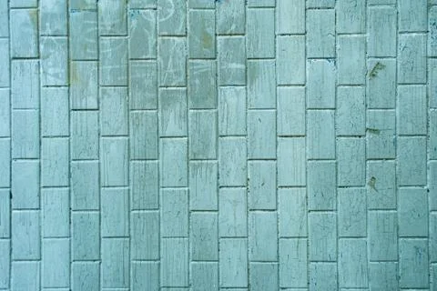 Pale green brick wall texture background material construction. Stock Photos