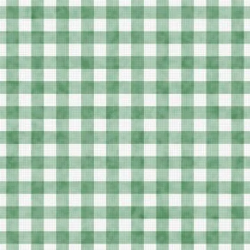 Pale green gingham pattern repeat background Stock Illustration