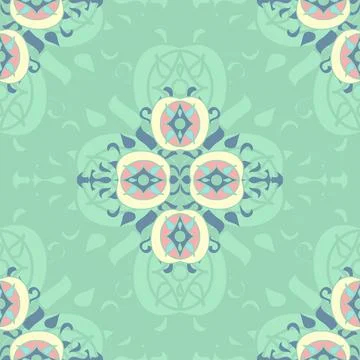 Pale Green Ornamental Abstract Pattern Illustrazione stock