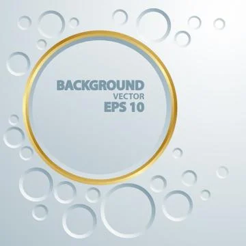 Pale grey background with circles Stock Illustration