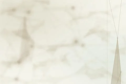 A pale ivory abstract scene with subtle blurred forms and a slender suspend.. Illustrazione stock