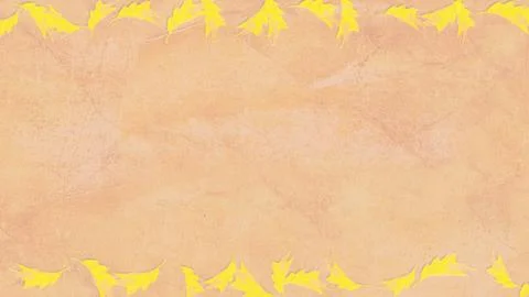 Pale orange marble surface with leaves by side Stock Illustration