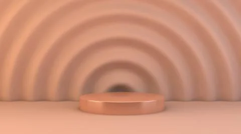 Pale orange reflective platform Stock Illustration