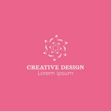 Pale Pink Abstract Creative Design Logo Vector EPS10 Stock Illustration