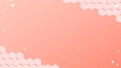 Pale pink hexagon pattern background.Separate top and bottom diagonally. Stockillustratie