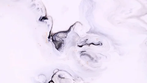 Pale pink lavender and black paint flow background Vidéo 120679341