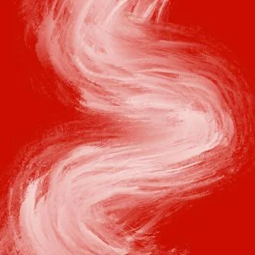 Pale Pink Swooping Brush Wave on Red Stock Illustration