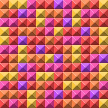 Pale pyramid tiles pattern Stock Illustration