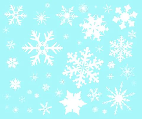 Pale Snowflake Background Stock Illustration