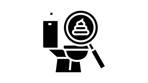 Pale stool hepatitis glyph icon animation Stock Footage 165054970