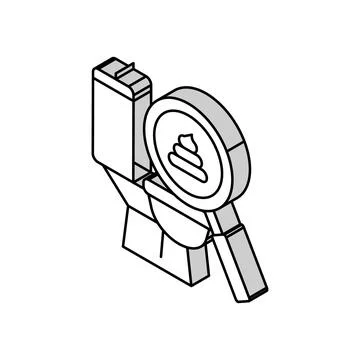 Pale stool hepatitis isometric icon vector illustration Illustrazione stock