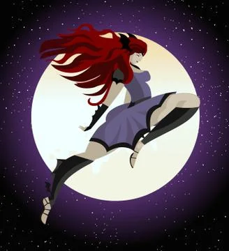 Pale undead vampire queen Stock Illustration