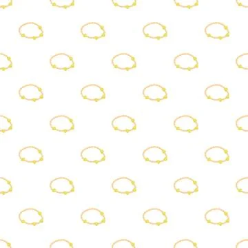 Pale yellow bead bracelets creating seamless pattern design Stockillustratie