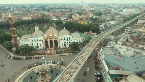 Palembang Grand Mosque 库存影片 204776282