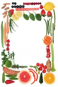 Paleo Diet Food Border Stock Photos