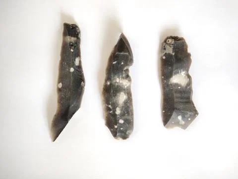 Paleolithic blades Stock Photos