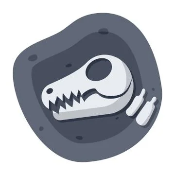 Paleontology Vector Icon Stock Illustration