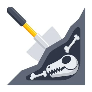Paleontology Vector Icon Stock Illustration