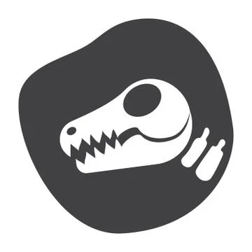 Paleontology Vector Icon Stock Illustration