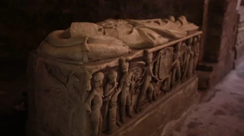 Palermo Cathedral Crypt 스톡 동영상 62780870