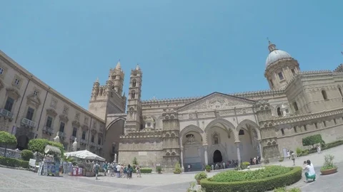 Palermo cathedral Stock Footage 77608058