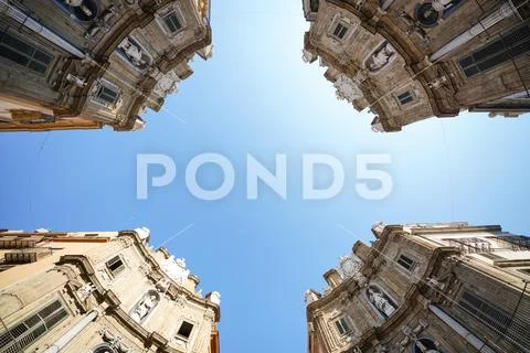 Palermo, Italy - November 13, 2018: Uniqe view of famous tourist attraction - Stock Photos