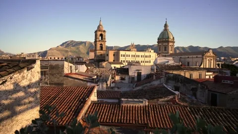 Palermo, Italy Rooftop Stock Footage 311079999