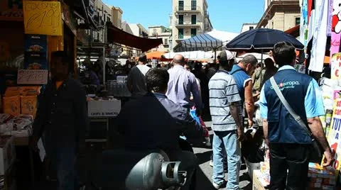 Palermo market Stock Footage 11149002