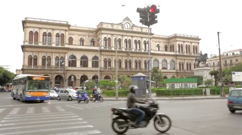 Palermo railway station Stock Footage 44861199
