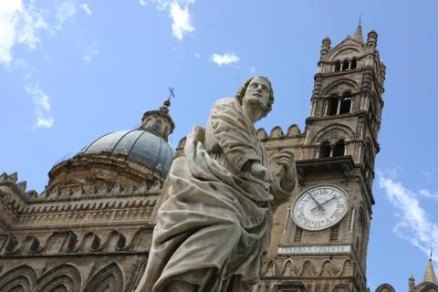 Palermo's cathedral Stock Photos