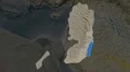 Palestina and capital circled and zoomed. Satellite 4k or 4k+ Resolution