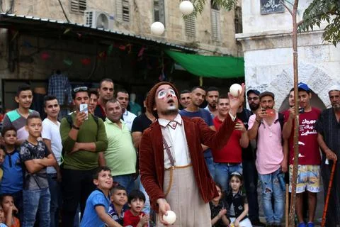 Palestine Circus Festival in Nablus, - - 30 Sep 2018 Stock Photos