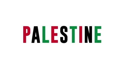 Palestine in the color of its flags. Stock Footage 256469285