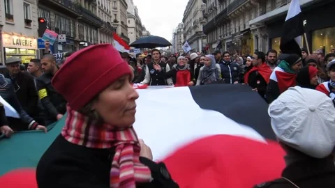 Palestine Demonstration 4 MOV Stock Footage 167539592