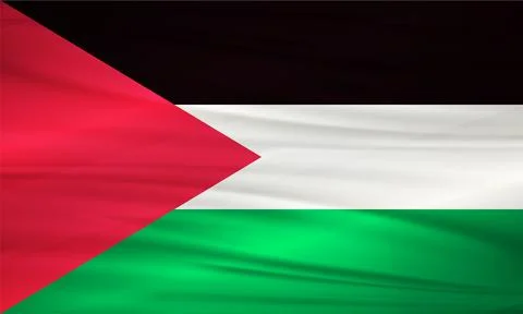 Palestine Flag and Editable Vector, Palestine Country Flag Illustrazione stock